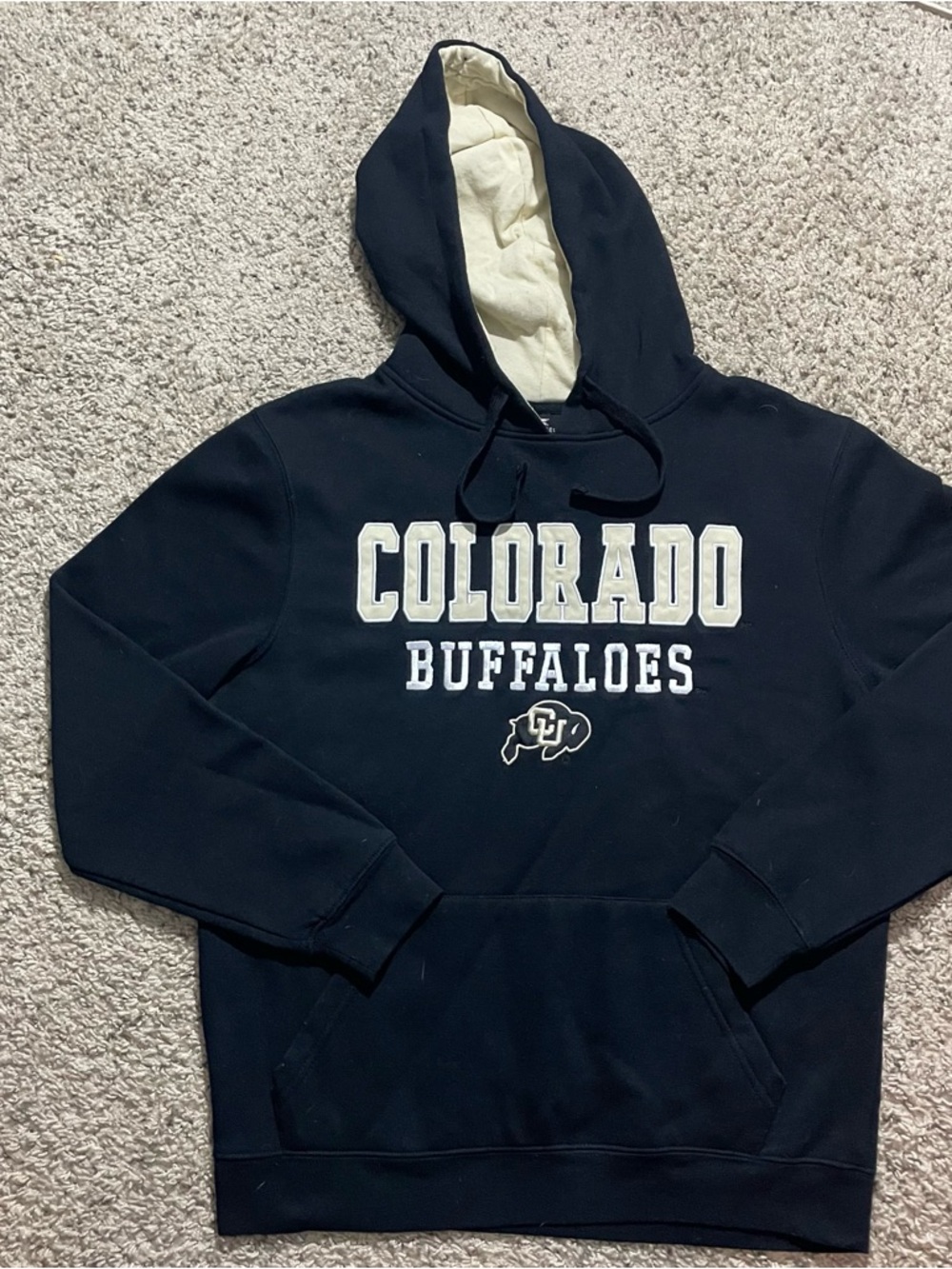Colorado Buffaloes black  Hoodie with Cream Lining